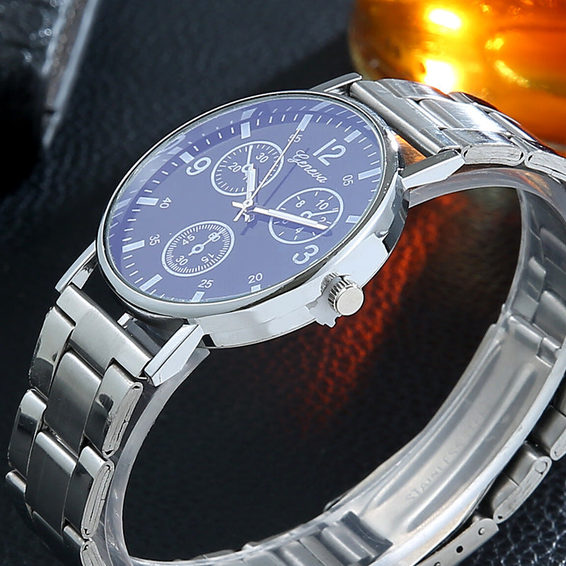 Montre Homme à Cadran Bleu – Élégante & Décontractée
