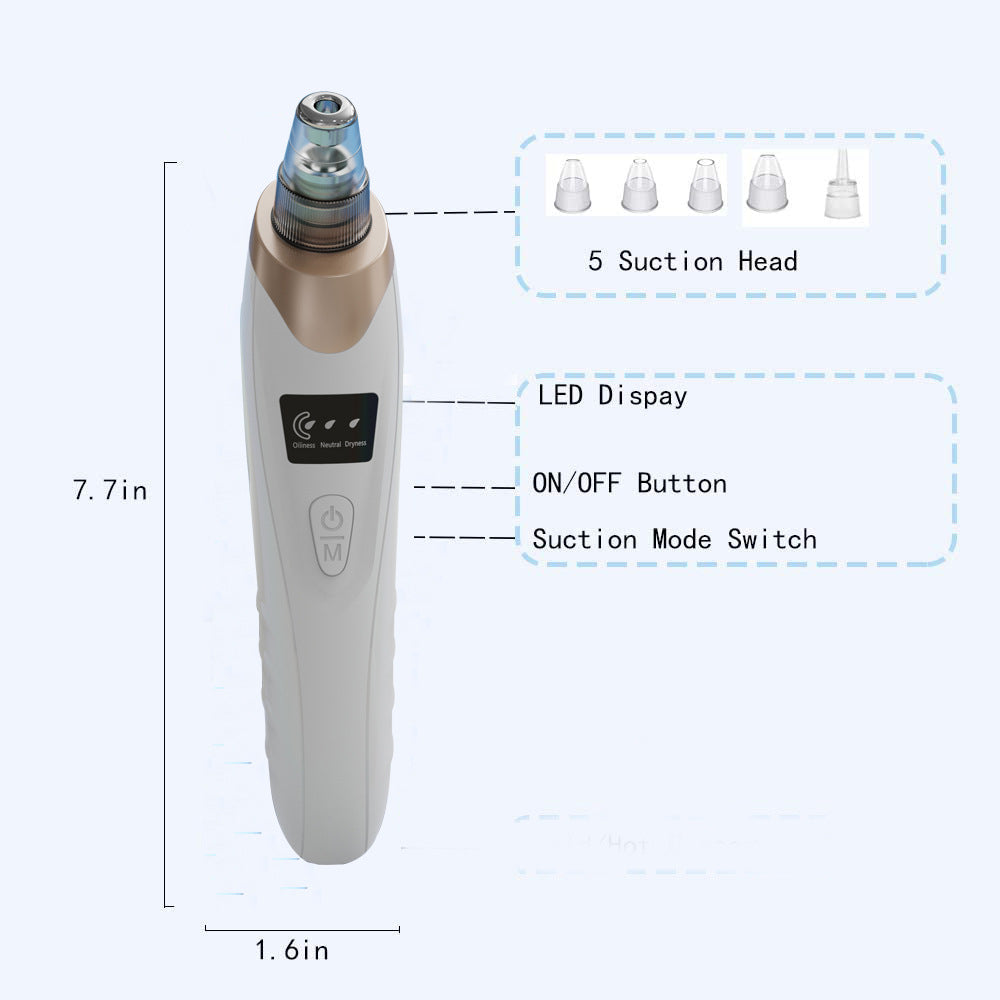 Nettoyeur de Pores Électrique – 5 Embouts & Recharge USB – vue 3
