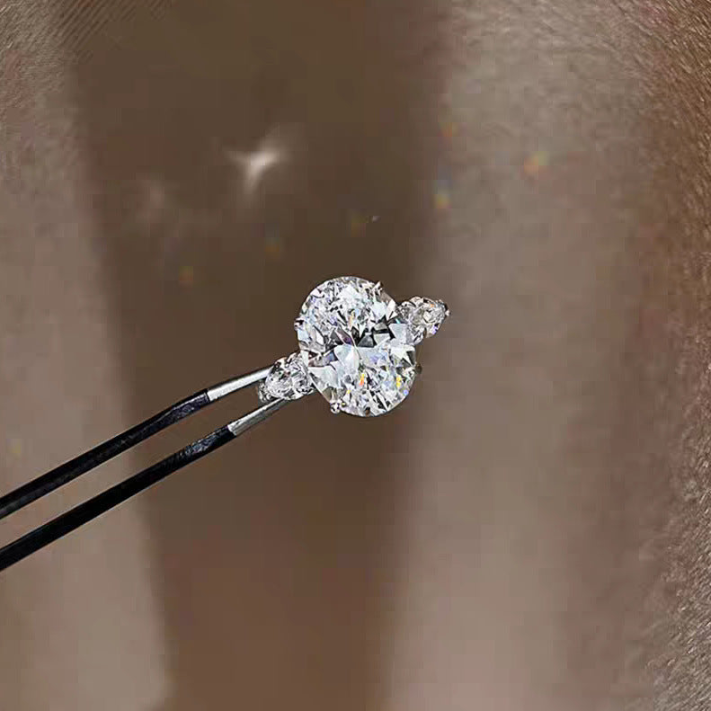 Bague Ouverte Fleur Scintillante – Réglable – vue 4