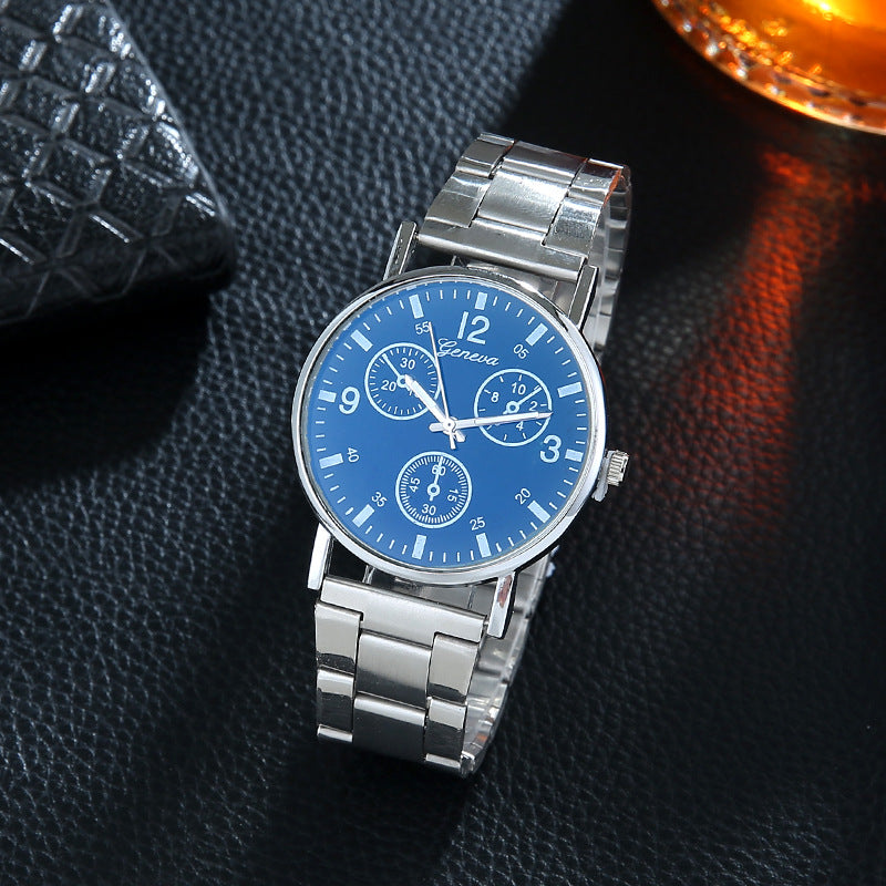 Montre Homme à Cadran Bleu – Élégante & Décontractée