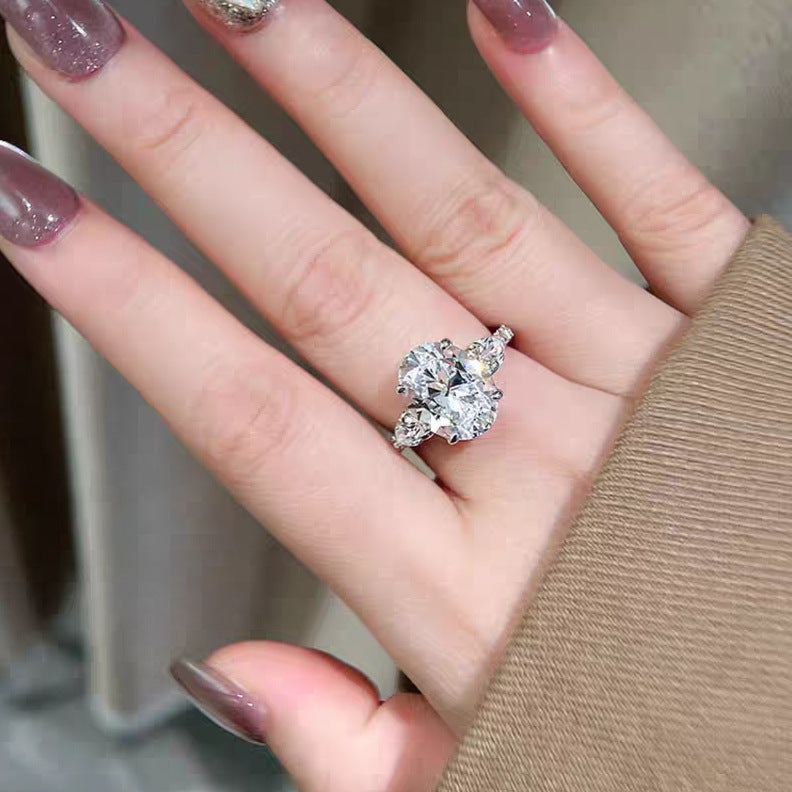 Bague Ouverte Fleur Scintillante – Réglable – vue 2