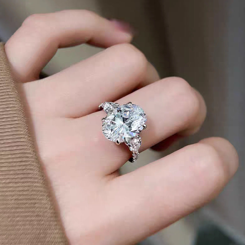 Bague Ouverte Fleur Scintillante – Réglable – vue 3