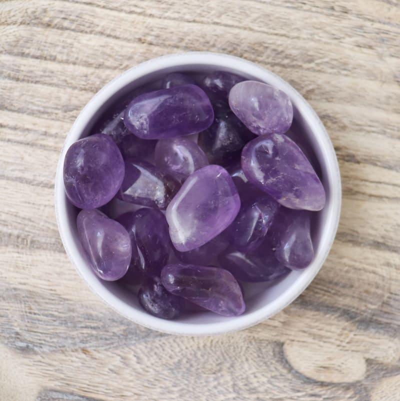 Amethyst tumbled stone