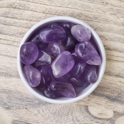 Amethyst tumbled stone