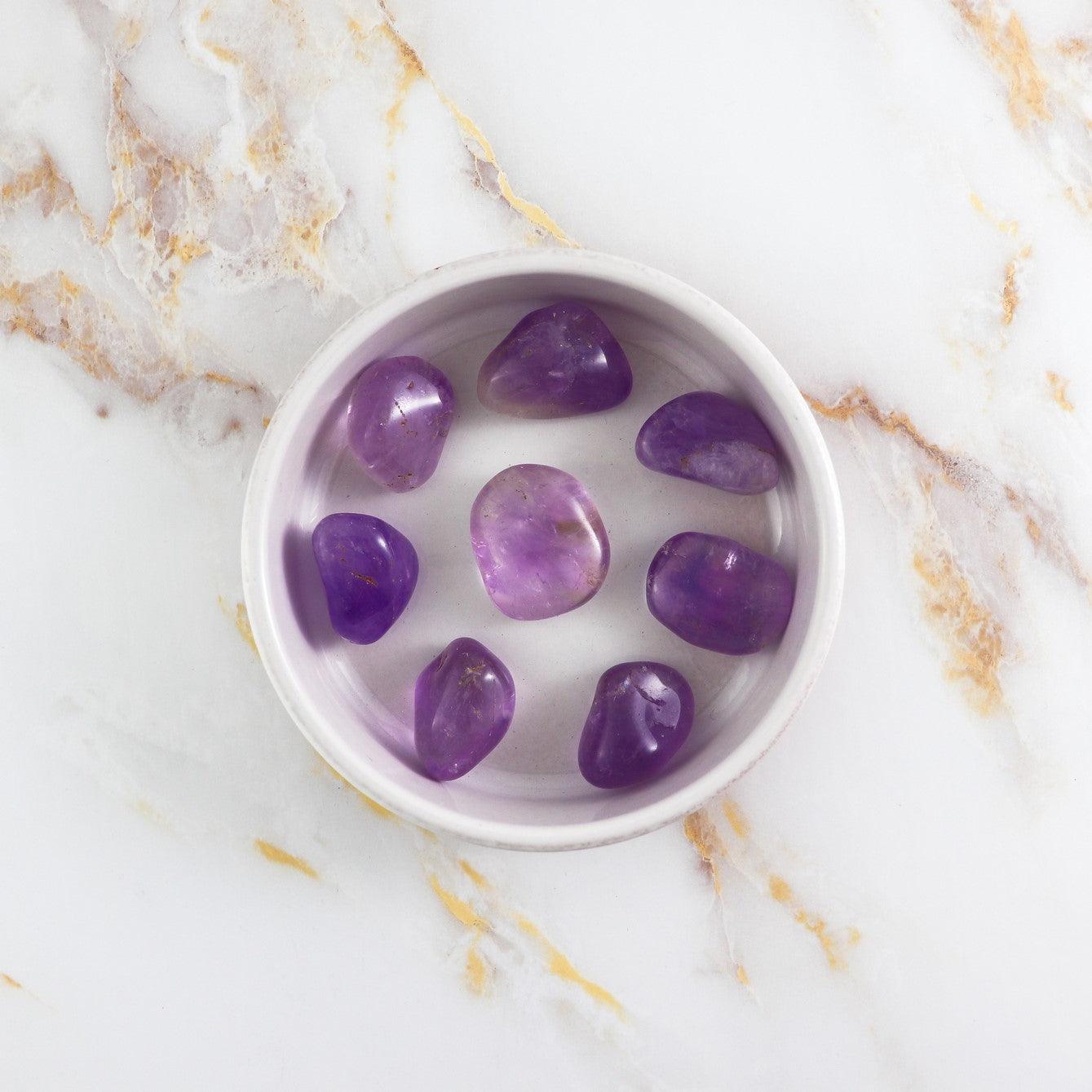 Amethyst tumbled stone